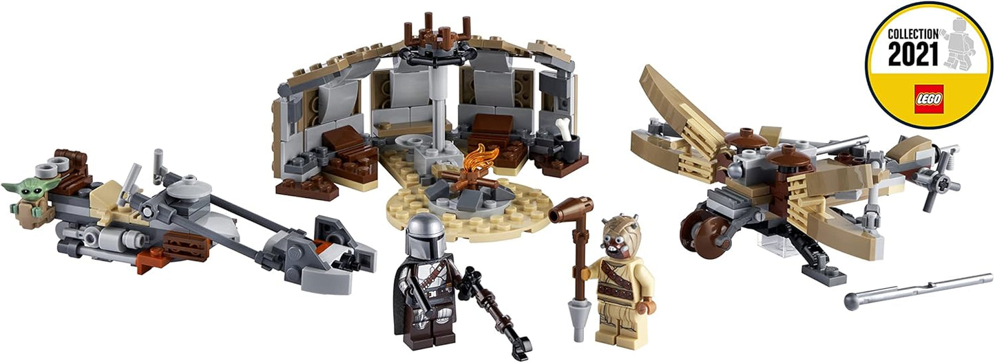 LEGO 75299 Star Wars: The Mandalorian Trouble on Tatooine Construction Kit with Baby Yoda the Child Figure, Season 2, Playset