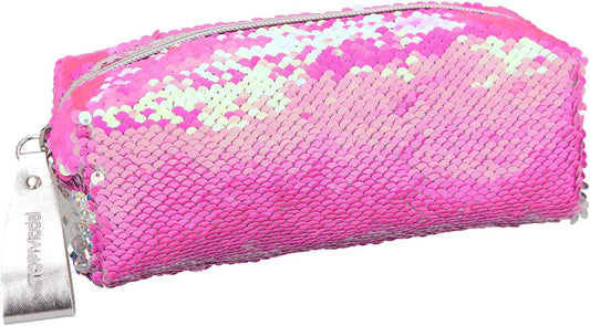 Depesche TOPModel 10416 Pencil Case with Sequins, Pink/Silver, pink, glam