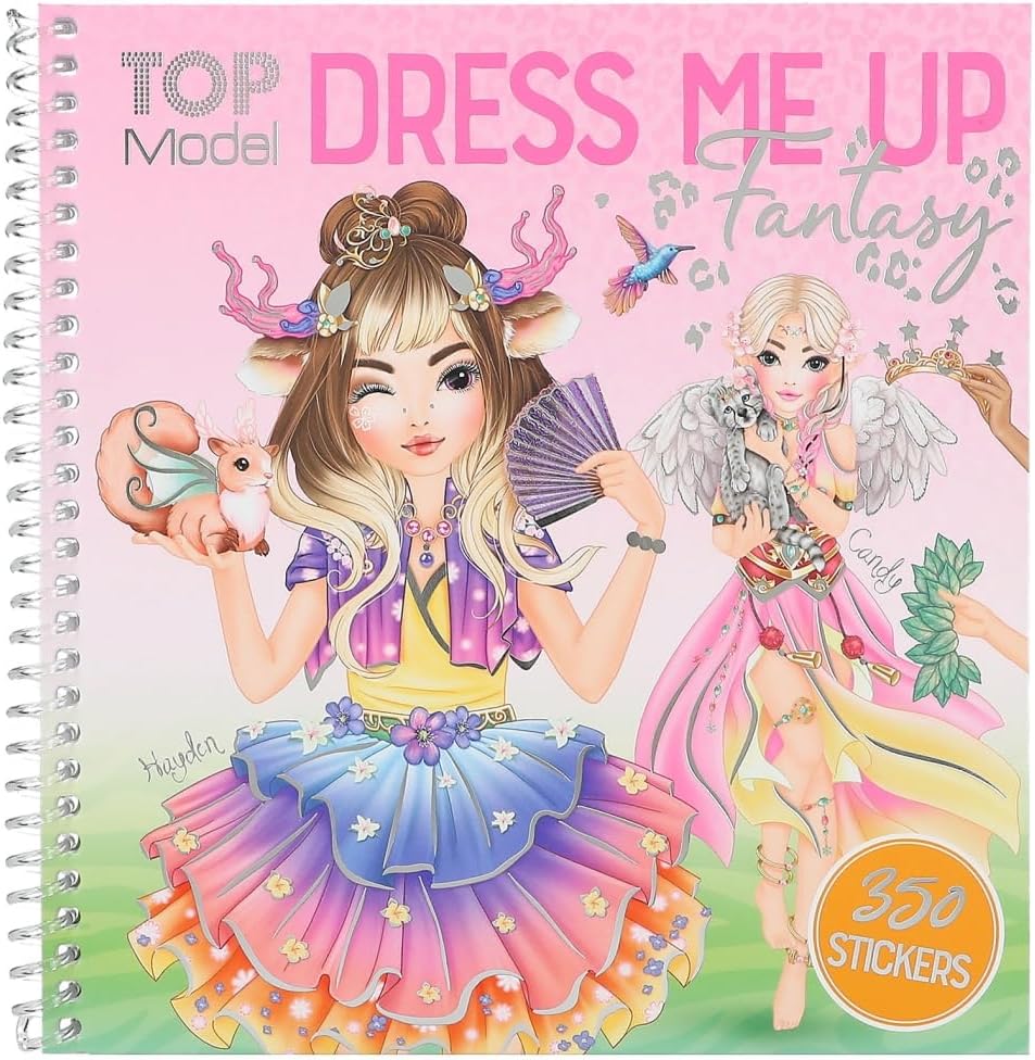 Depesche 12605 TOPModel Dress Me Up Fantasy αυτοκόλλητο βιβλίο με 24 σελίδες για το σχεδιασμό μοτίβων αλόγων Περιλαμβάνει 11 φύλλα αυτοκόλλητων