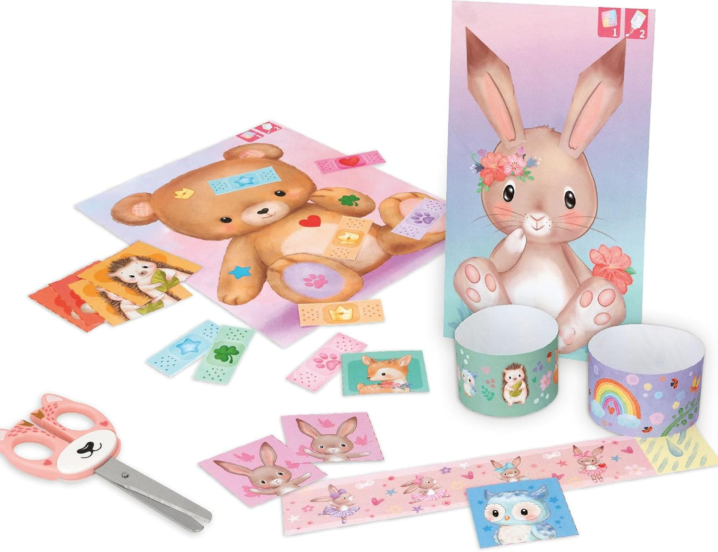 Depesche 12131 Princess Mimi Snip Snap Book, Craft Book with Forest Animals Motifs, Exercise Book with Cutting Exercises, Includes Children's Scissors, from 4 Years