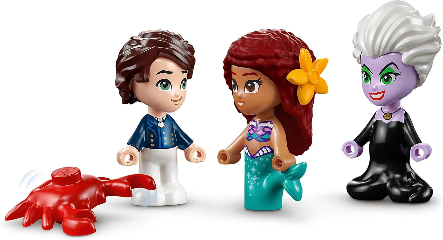 Lego 43213 Disney Princess, The Little Mermaid Fairy Tale Book Toy for Building for Children, Girls and Boys from 5 Years with Ariel and Prince Erik Micro Dolls, 2023 Film