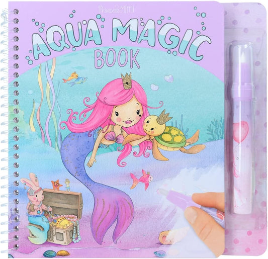 Depesche 12096 Princess Mimi Aqua Magic Book - Colouring Book with Hidden Princess Motifs, Creative Book with 5 Reusable Pages and a Water Pen