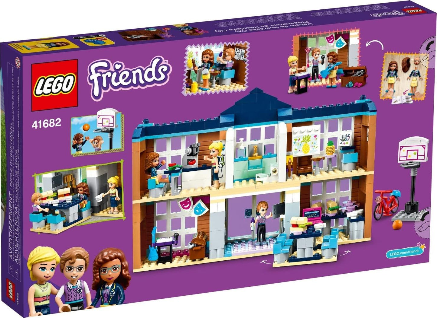 LEGO 41682 Friends Heartlake City School, Toy from 6 Years for Girls and Boys with Mini Dolls