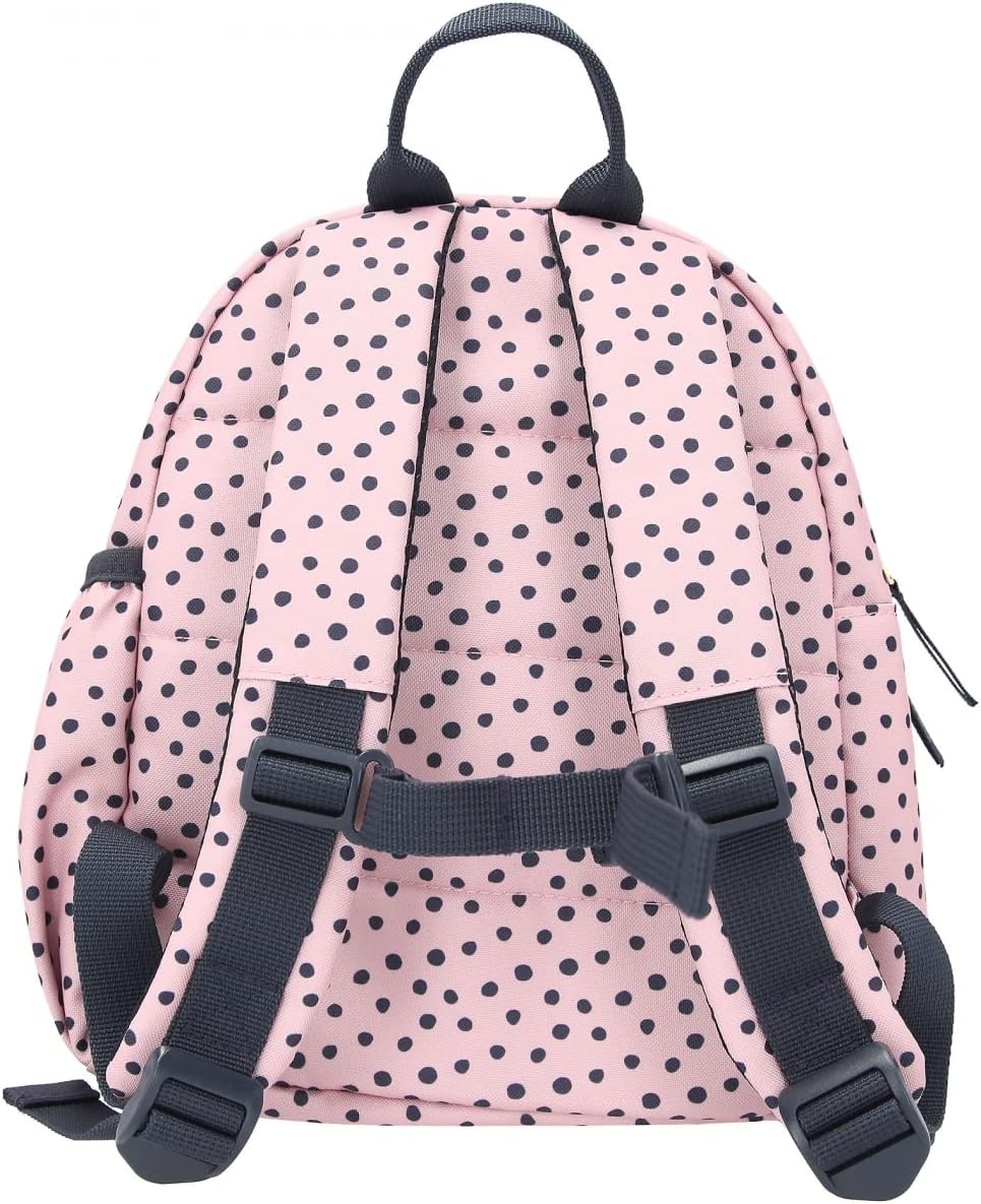 Depesche 11915 Princess Mimi Backpack in Light Pink, Polka Dot Pattern, a Cat Face and Small Ears, Daypack with Main Compartment, Front Pocket, Padded Straps and a Plush Charm, black, Rucksack