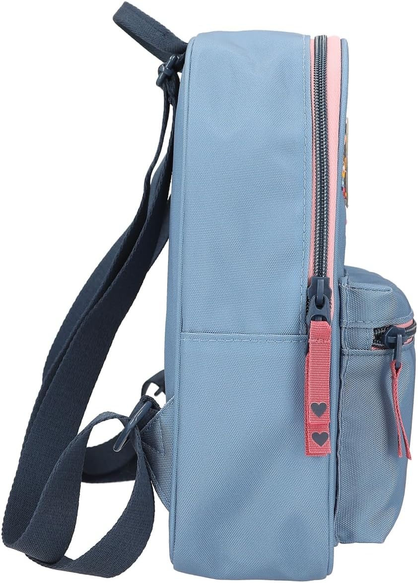 Depesche 12536 Miss Melody Little Farm Backpack for Children in Blue with Horse Motif, Bag with Adjustable Straps