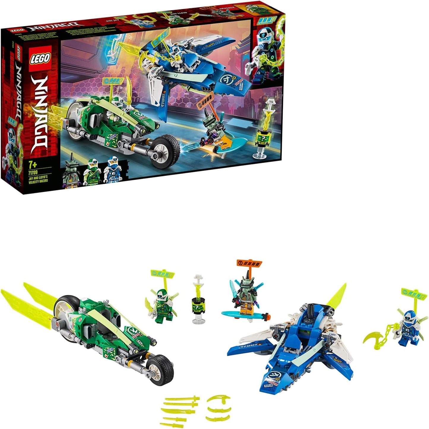 Lego 71709 NINJAGO Jay & Lloyds Power Speedster with Aeroplane and Bike Racers