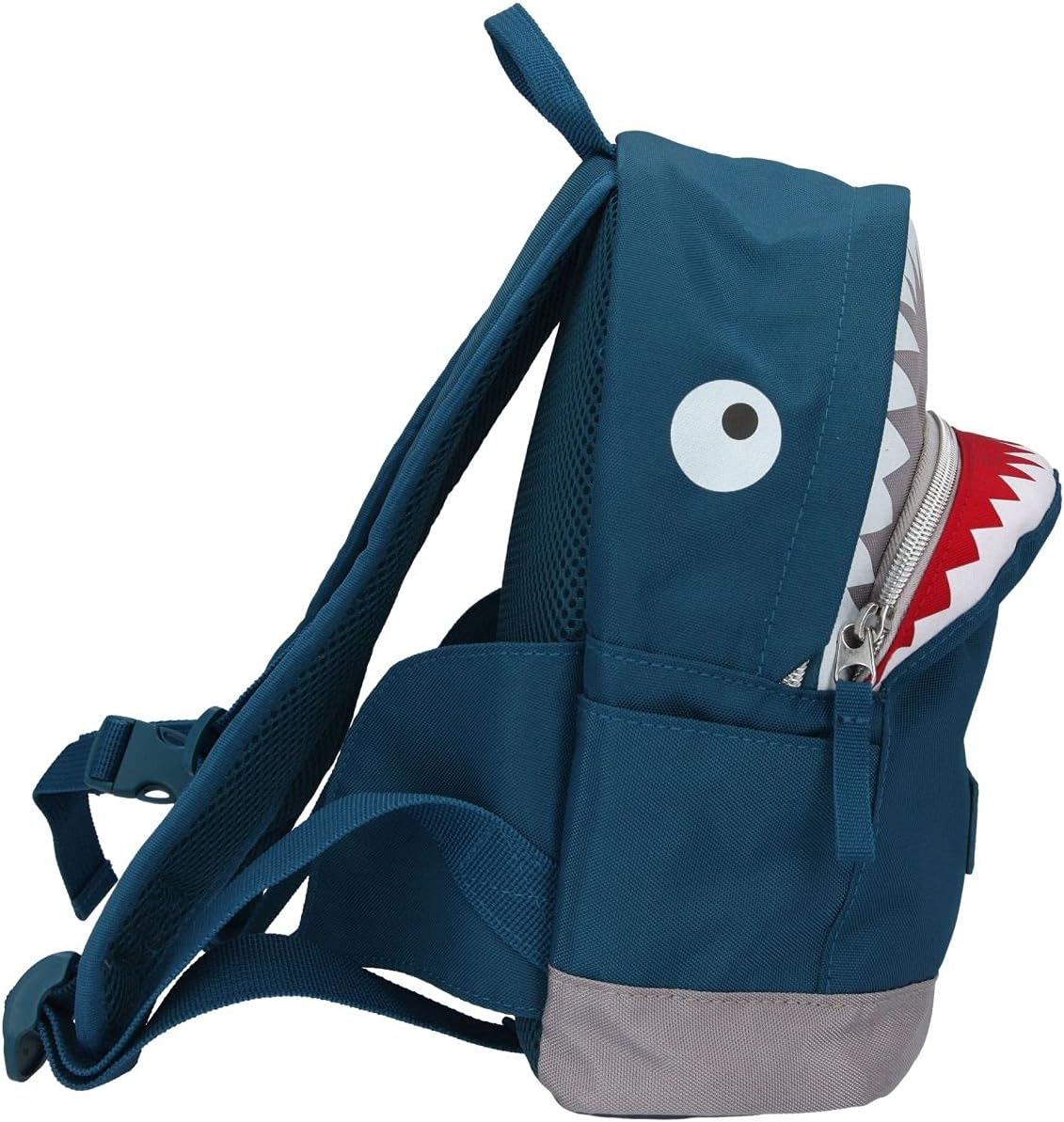 Depesche 10460 Dino World Underwater Children's Backpack in Shark Shape, Approx. 27 x 22 x 11 cm, with Spacious Main Compartment, Front Compartment, Side Pocket and Chest Strap