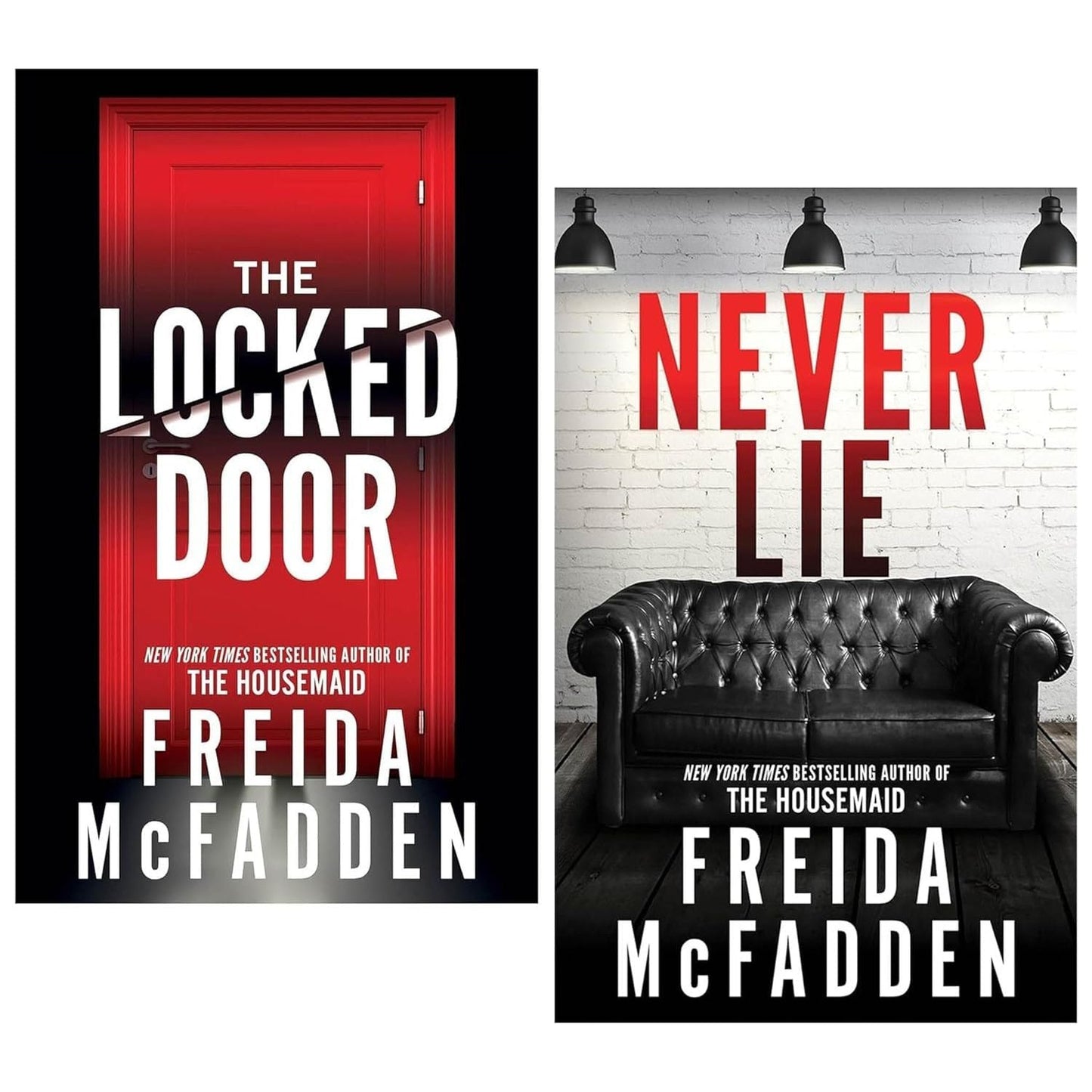 Freida McFadden 2 Books Collection Set (Never Lie and The Locked Door)