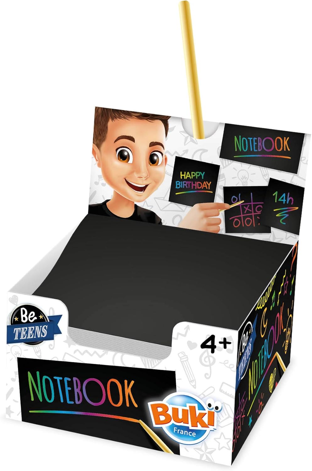 Buki NB001 Scratch Paper Notepad, Scratch Art, Notebook