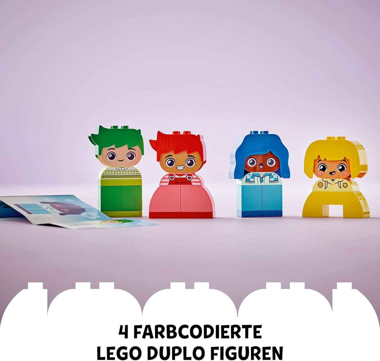 LEGO DUPLO Große Gefühle, Stapelspiel zum Bauen mit 23 bunten Bausteinen und 4 Figuren, Motorik-Spielzeug zur Förderung der sozialen und emotionalen Entwicklung von Kleinkindern ab 18 Monaten 10415