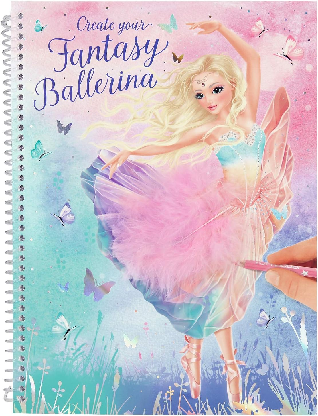 Depesche 11051 colouring book, model ballet, create your fantasy ballerina, approx. 20 x 26 x 2 cm