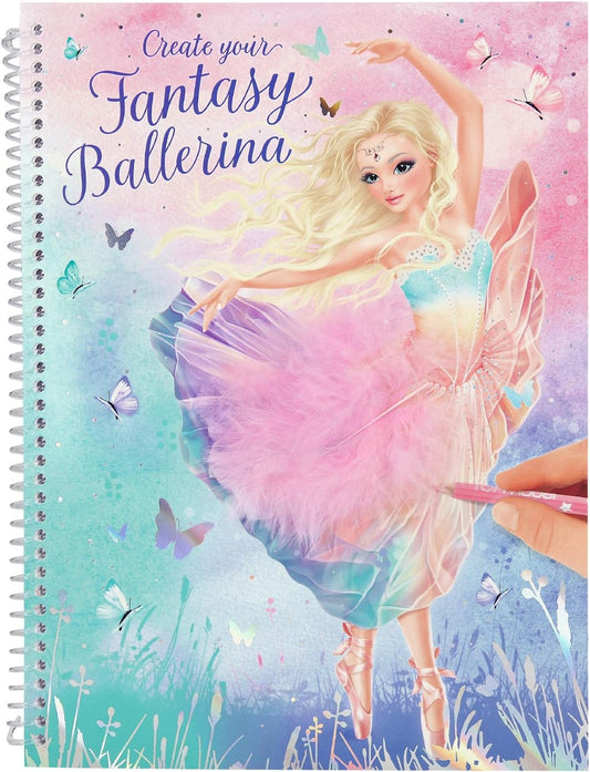 Depesche 11051 colouring book, model ballet, create your fantasy ballerina, approx. 20 x 26 x 2 cm