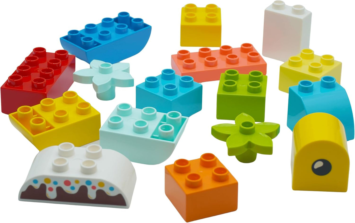 Lego® DUPLO® Steine bunt gemischt in verschiedenen Grössen - 1 KG - 120 Stück - Bausteine für kreatives Bauen, erste Bausteine, Lernspielzeug, Geschenk für Mädchen und Jungen ab 1,5 Jahren