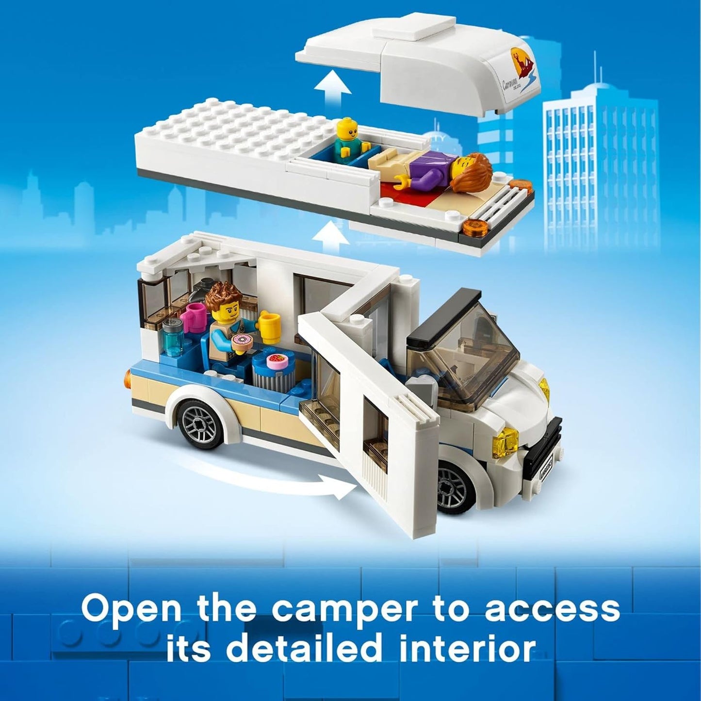 LEGO City Holiday Camper Van 60283 Building Kit; Cool Vacation Toy for Kids, New 2021 (190 Pieces)