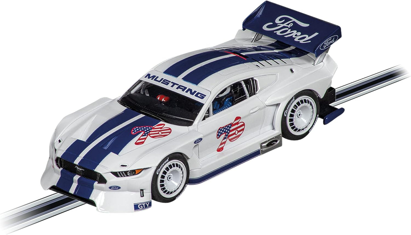 Carrera - 20031083 - Carrera Digital 132 I Ford Mustang GTY No.76 I Optimised for Fast Drift Action I Slot Car in Scale 1:32 I Authentic Luminous Front, Rear and Brake Lights