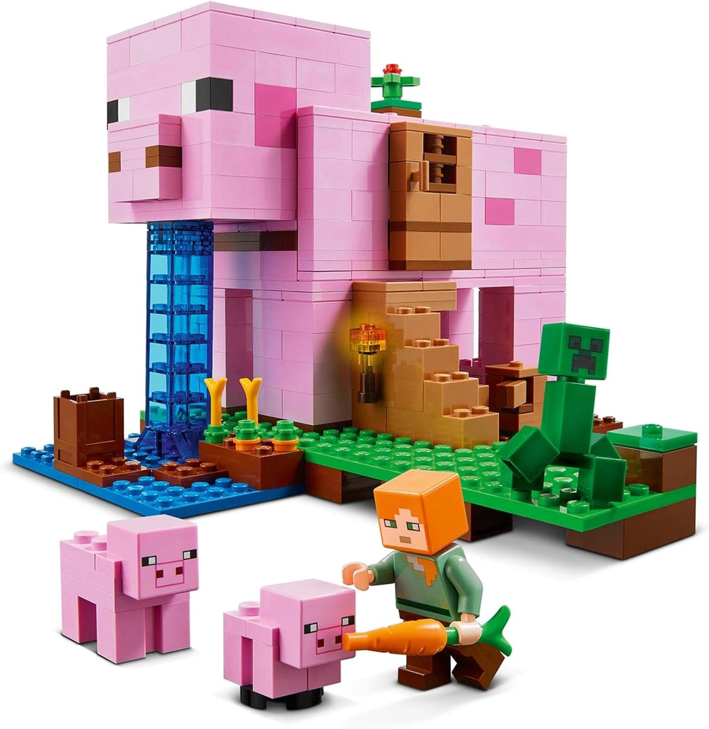 Lego 21170 Minecraft The Pig House Construction Kit with Alex and the Creeper Figures