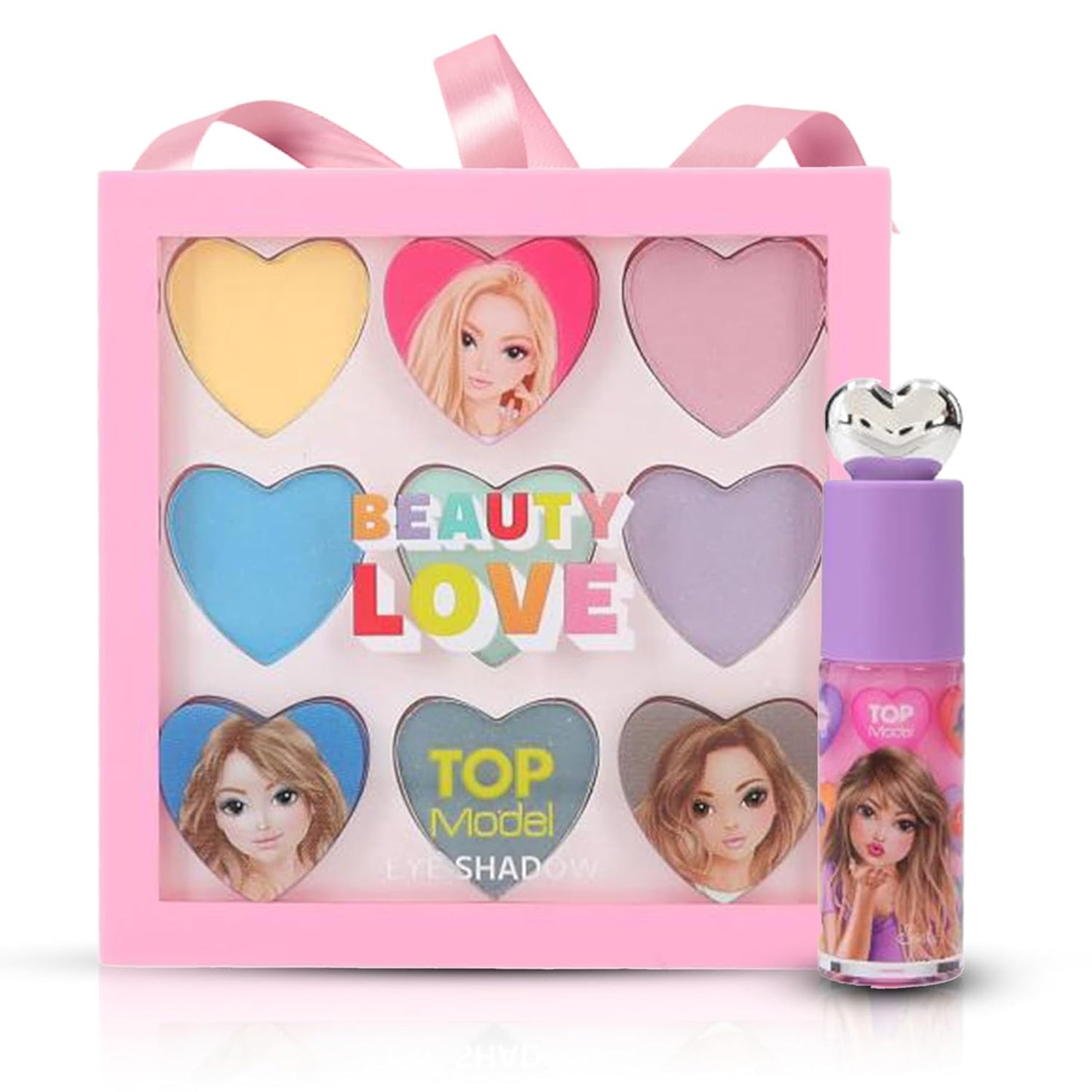 TOPModel Lip Gloss Glow Beauty and ME1 Piece + TOPModel Beauty and Me Eyeshadow Palette, Child-friendly Make-Up for Girls