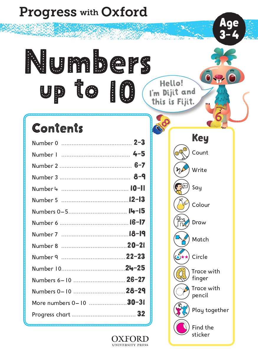 Progress with Oxford: Numbers Age 3-4 - Prepare for School with Essential Maths Skills