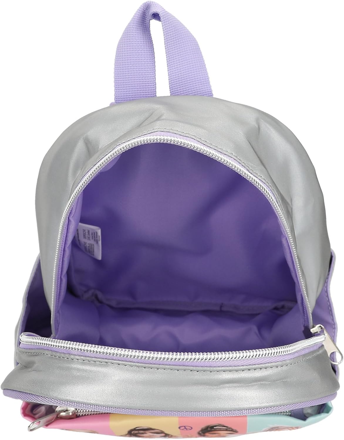 Depesche 12594 TOPModel Snap Shots Backpack in Purple and Silver with Model Motif, Bag with Adjustable Shoulder Straps