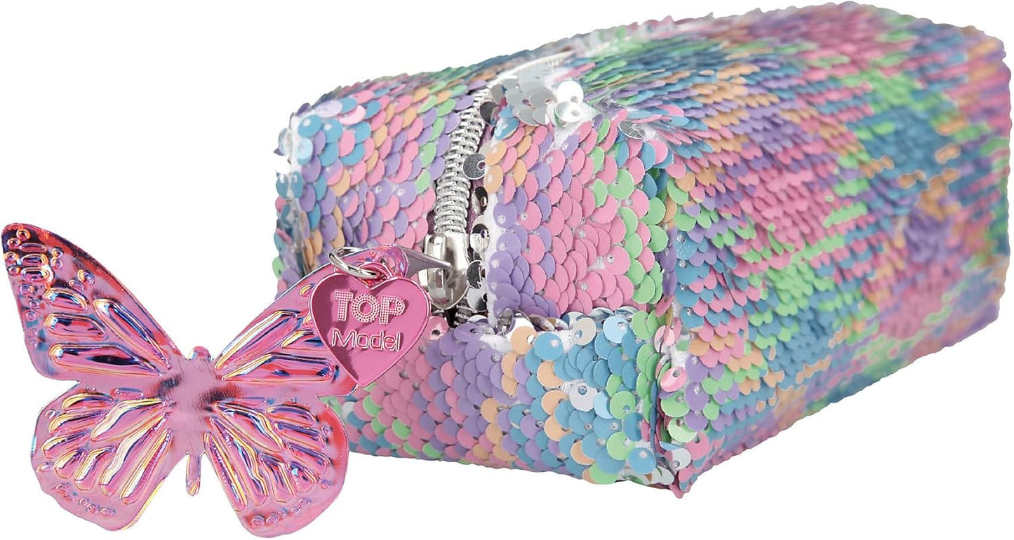 Depesche Fantasy Model Ballet 10650 Pencil Case with Sequins Approx. 21 x 8 x 8 cm Multi-Coloured