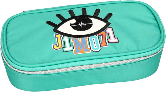 Depesche Lisa and Lena J1MO71 10508 Pencil Case with Pen Loops and Triangle Compartment, Turquoise, Multi-Coloured, multicoloured