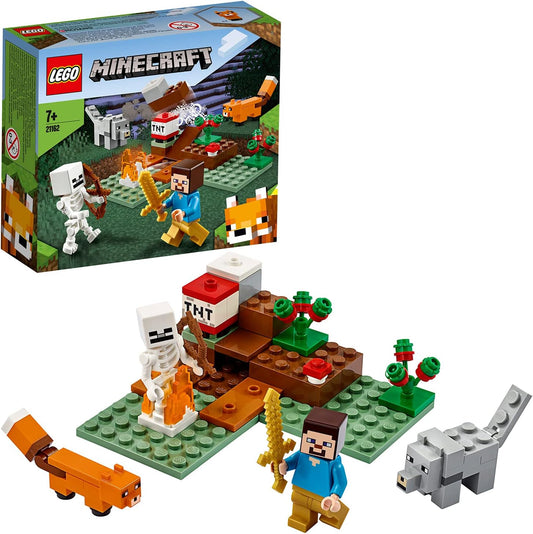 Lego 21162 Minecraft The Taiga Adventure Building Set with Steve, Wolf And Fox Figures, Toy for Children Aged 7 Years and Up