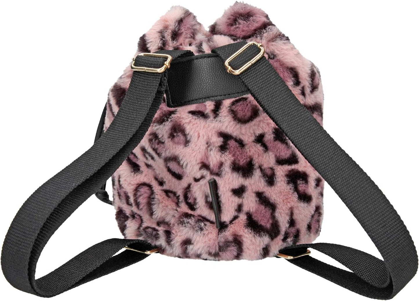 Depesche TOPModel Leo 10699 Backpack with Drawstring Faux Fur Mauve Approx. 23 x 19 x 19 cm Pink