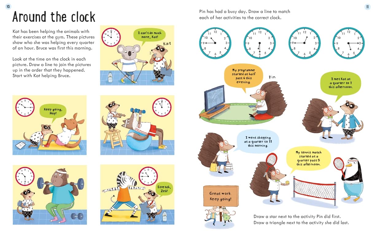 Usborne Workbooks Telling the Time 7-8