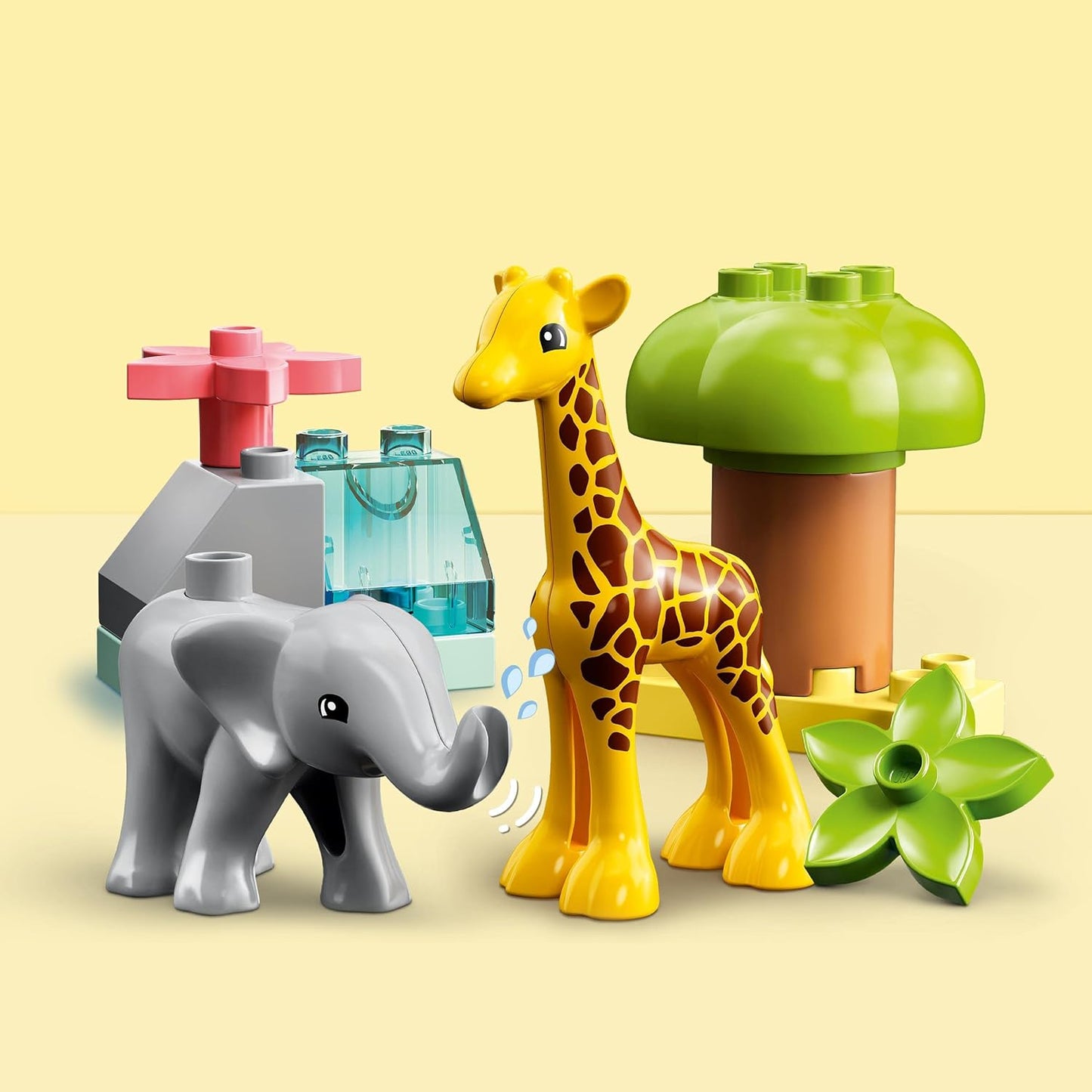 LEGO 10971 DUPLO Wild Animals of Africa, Educational Toy for Boys and Girls from 2 Years, Toy Set for Toddlers with Animal Figures and Play Mat