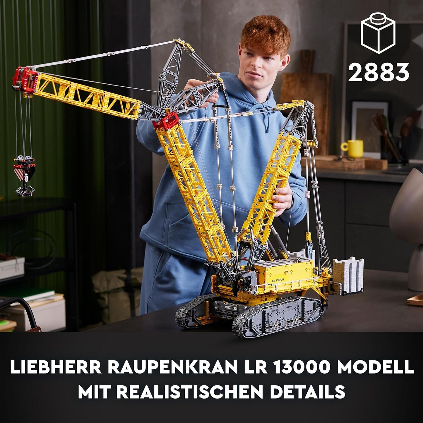 LEGO Technic Liebherr LR 13000 Crawler Crane Set, Build the Ultimate Remote Controlled Construction Vehicle Model with Control+ App, Crane with Winch System and Rocker Boom, Large Model Kit for Adults