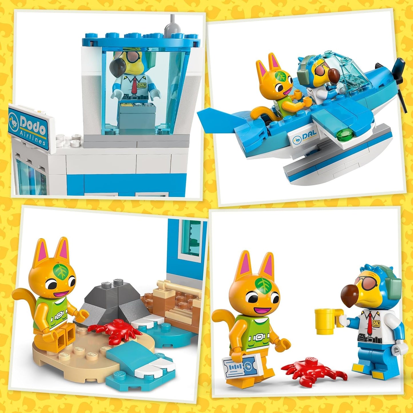 LEGO Animal Crossing Fly with Dodo Airlines, Video Game Playset, Airport Toy, Seaplane and Pilot Mini Figure, Gift for Girls and Boys from 7 Years 77051