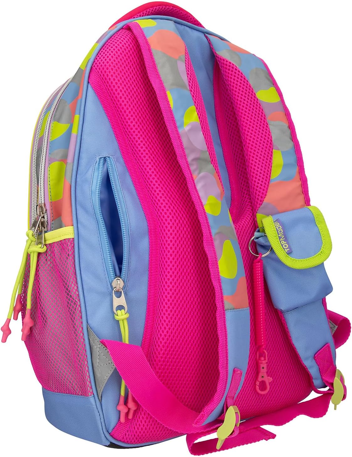 Depesche TOPModel Flash 12738 School Backpack with Model Motif, Colourful Graphic Pattern Made of Reflective Material, School Bag with Adjustable Straps