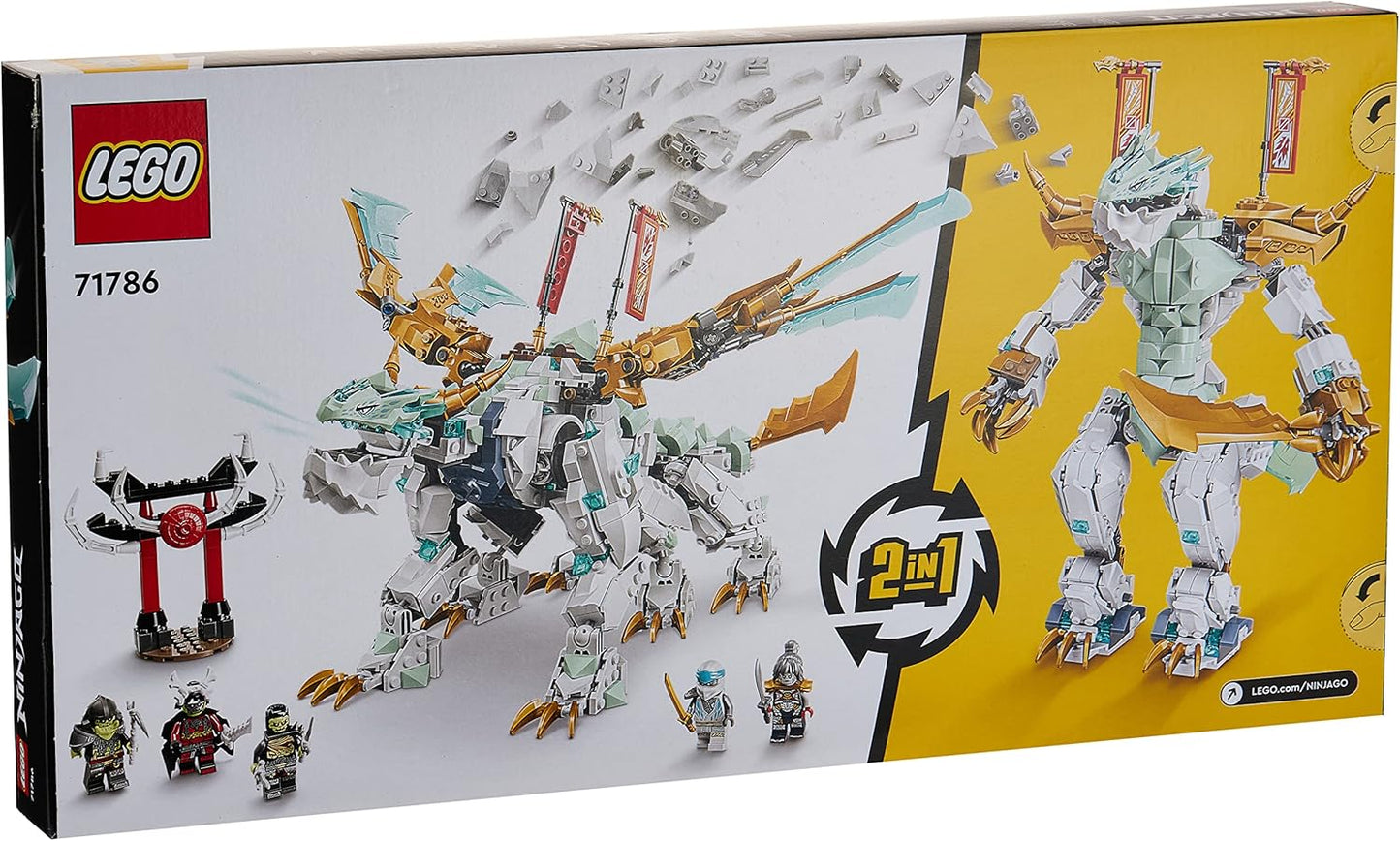 LEGO 71786 Ninjago Zanes Ice Dragon, Construction and Play Set with Toy Dragon and 6 Mini Figures, Construction Toy, Gift for Children from 10 Years