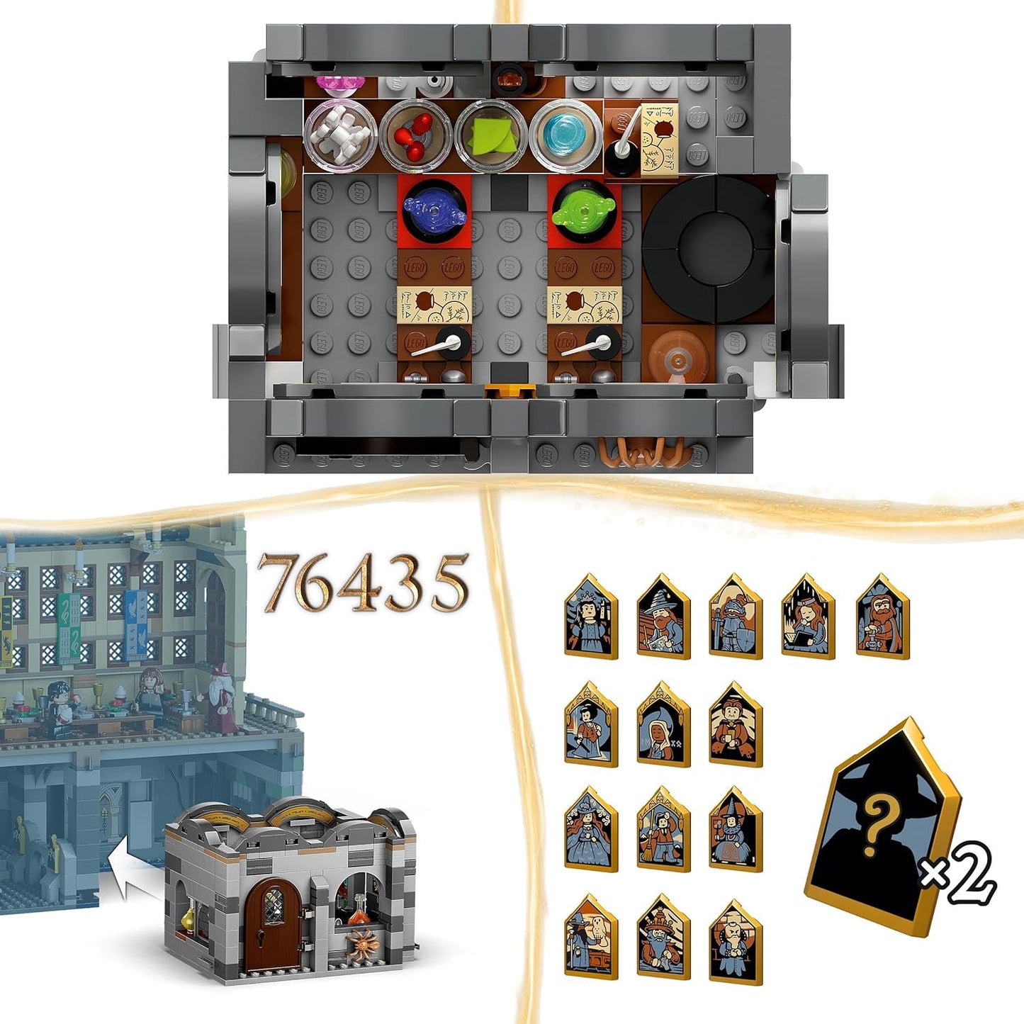 LEGO Harry Potter Hogwarts Castle Potion Lessons Fantasy Toy Buildable Classroom Gift Idea for Boys, Girls and All Fans with Hermione Granger and Severus Snape 76431