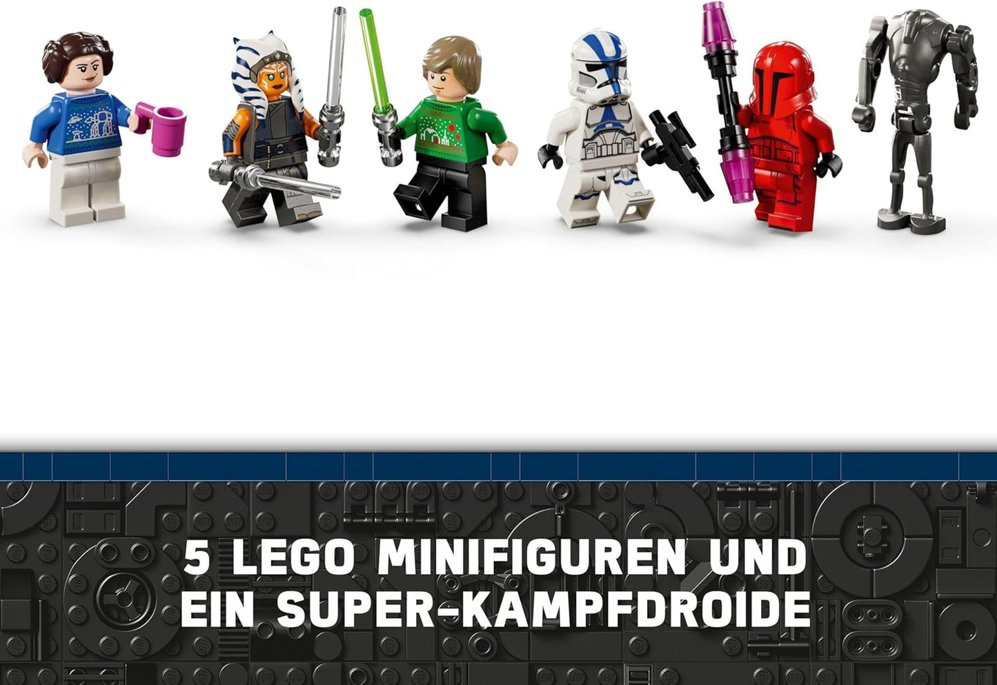 LEGO Star Wars Advent Calendar 2024 for Kids, 18 Collectible Mini Build Toys, 6 Characters, Christmas Holiday Gift Idea for 6 Plus Year Old Boys, Girls and Fans 75395