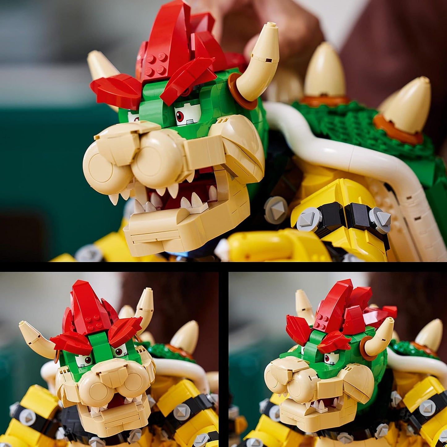 LEGO Super Mario The Mighty Bowser 3D Model Kit, Large Collectable Articulated Figure Set, Includes Duel Platform, Gift Idea for Fans to Display as Room Decoration 71411