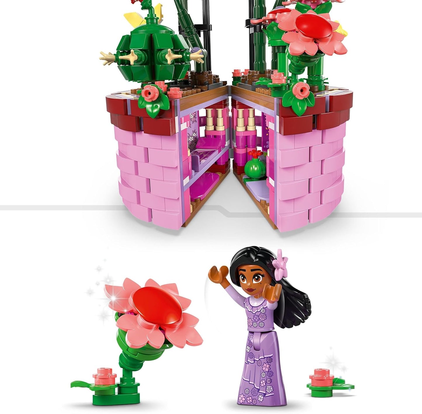 LEGO Disney Encanto Isabelas Flower Pot, Set for Children with Buildable Toy Orchid, Decorative Kit with Mini Doll, One Figure from the Film, Gift Idea for Girls and Boys from 9 Years, 43237