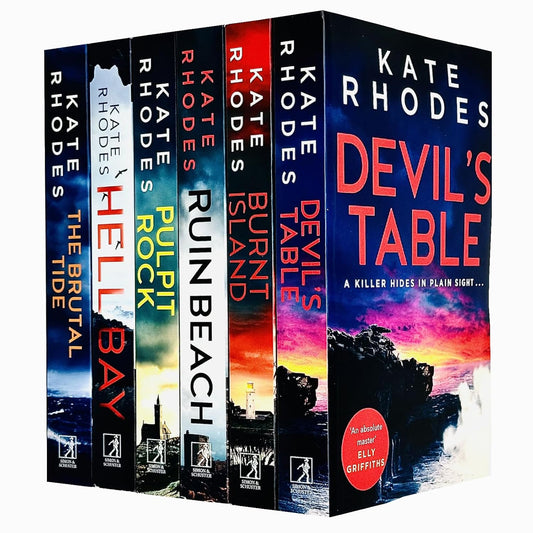 Kate Rhodes Ben Kitto Series Collection 6 Books Set (Devil's Table, Burnt Island, Ruin Beach, Pulpit Rock, Hell Bay & The Brutal Tide)