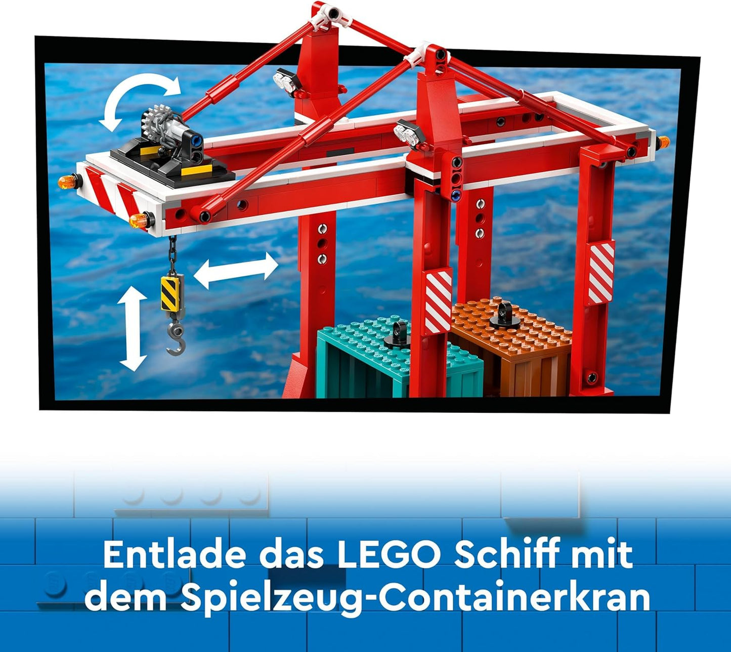 LEGO City Port with Cargo Ship, Construction Toy for Boys and Girls from 8 Years, Gift Idea for Children, Container Crane, Ship Toy and 8 Mini Figures, 60422