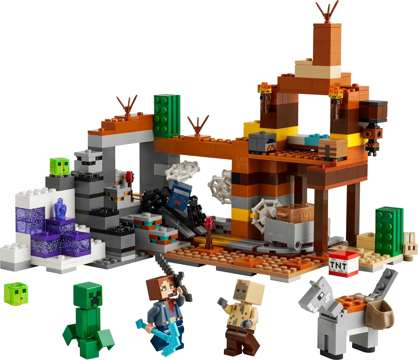 LEGO Minecraft The Mine in the Badlands, Mining Toy for Video Game, Set for Boys and Girls from 8 Years, Building Fun Stones, Adventure Set, Birthday Gift 21263