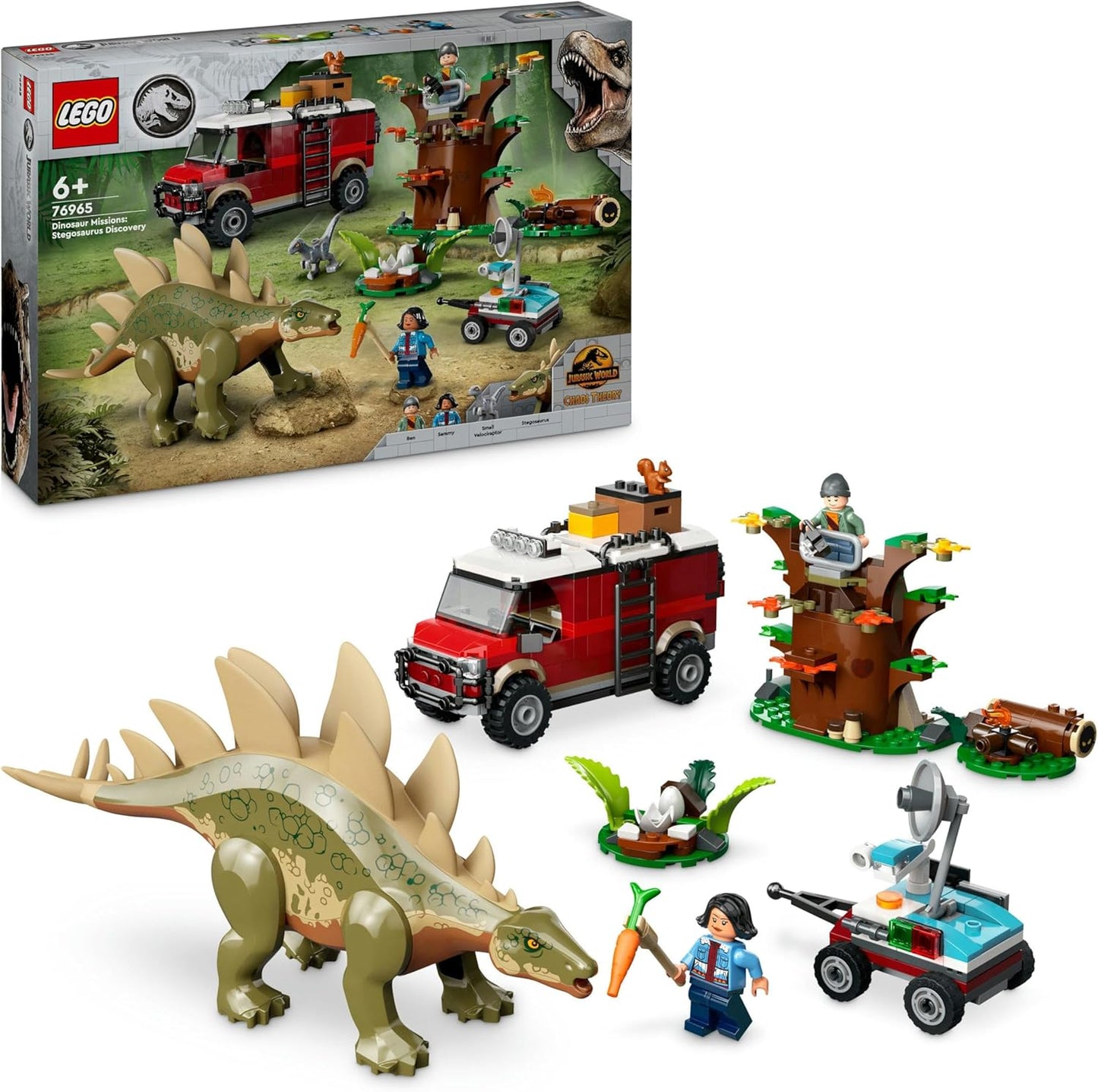 LEGO Jurassic World Dinosaur Missions: Discovery of Stegosaurus, Adventure Playset for Boys and Girls from 6 Years, Gift for Ben and Sammy Fans 76965