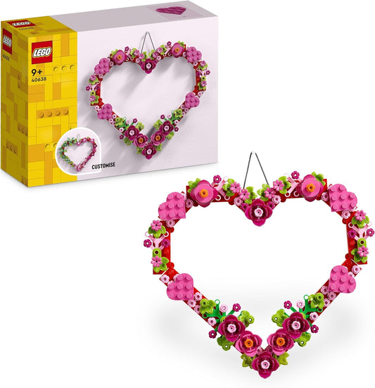 LEGO Heart Decoration Set, Building Toy for Children, Girls and Boys from 9 Years, Decoration for Children's Room or Wall Accessories, Gift Idea for Valentine's Day, Mother's Day or Birthday 40638