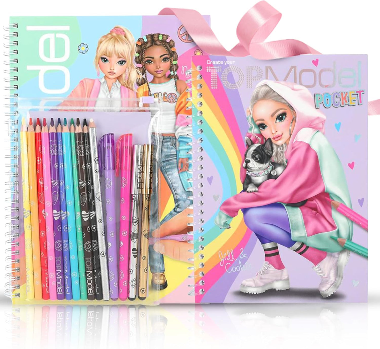 TOPModel Colouring Book Set & TOPModel Pocket Colouring Book: Creative Colouring Fun for on the Go and at Home – Your Perfect Set for Imaginative Drawings and Colourful Adventures