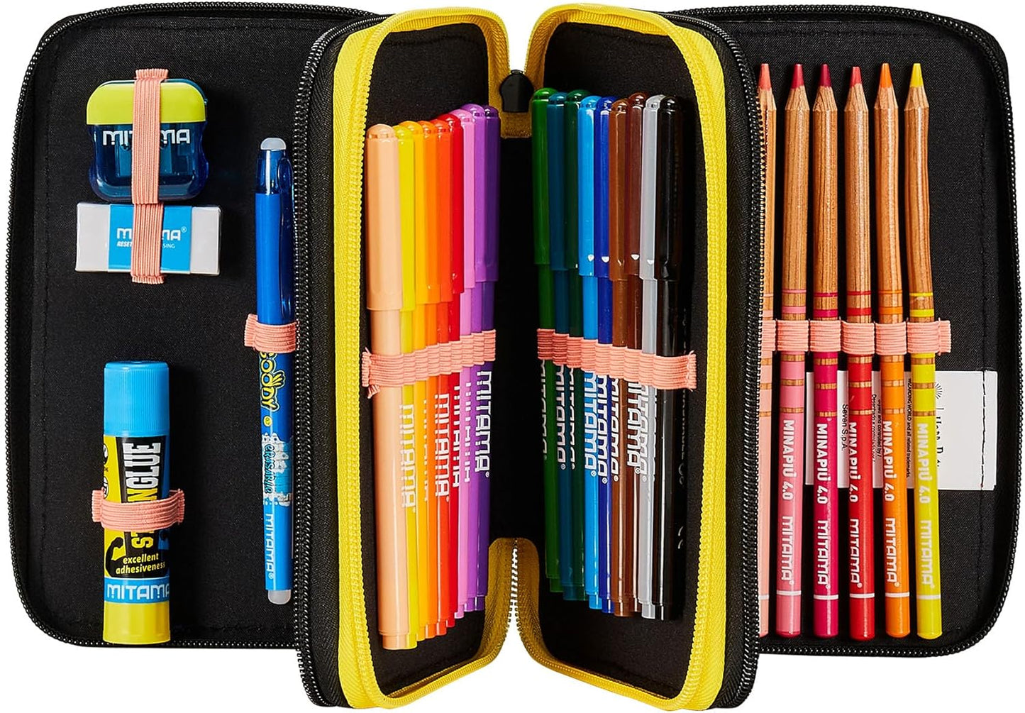 Harry Potter School Pencil Case with 3 Compartments, Multicoloured, Pencil Case with Multiple Compartments with Pencils, Pens and Colours, Multicoloured, Taglia Unica, Modern, multicoloured, Modern