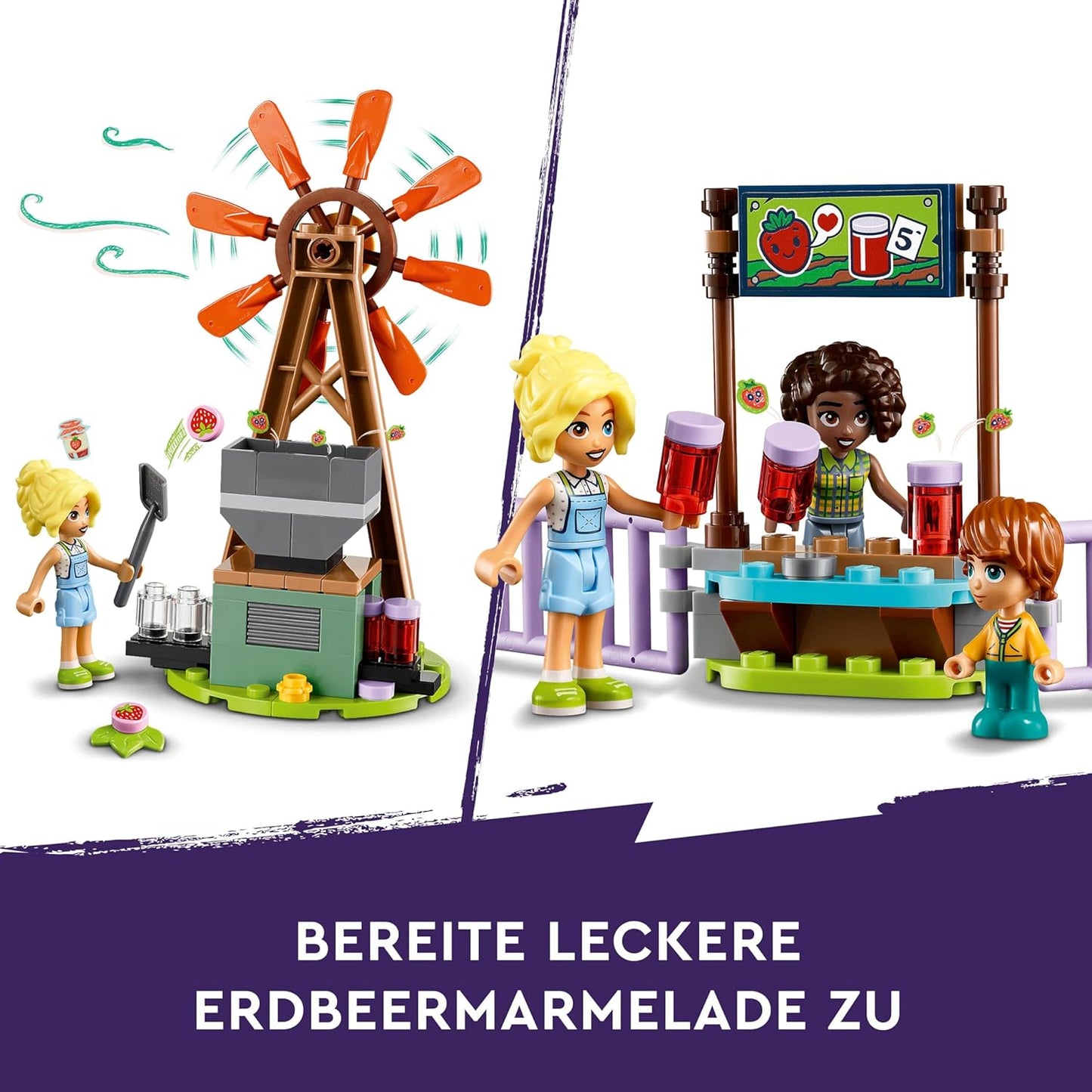 LEGO Friends Collection Station for Farm Animals, Farm Toy with 3 Figures and 5 Animals, Plus Tractor, Fruit and Vegetables, Gift for Girls and Boys from 6 Years 42617