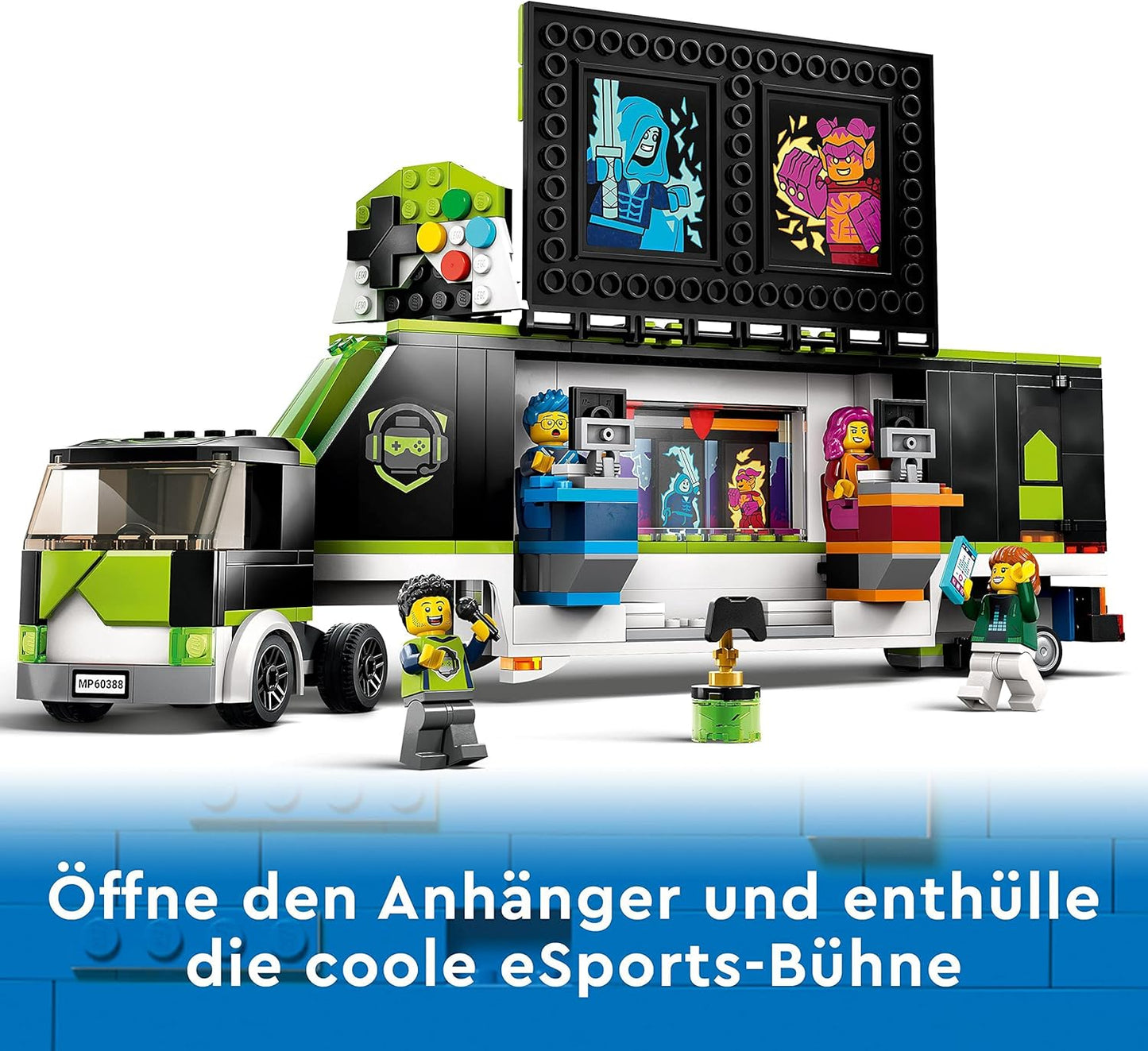 LEGO 60388 Gaming Tournament Truck, Truck Toy with Mini Figures, Gamer Gift for Boys and Girls and Fans of E-Sports from 7 Years