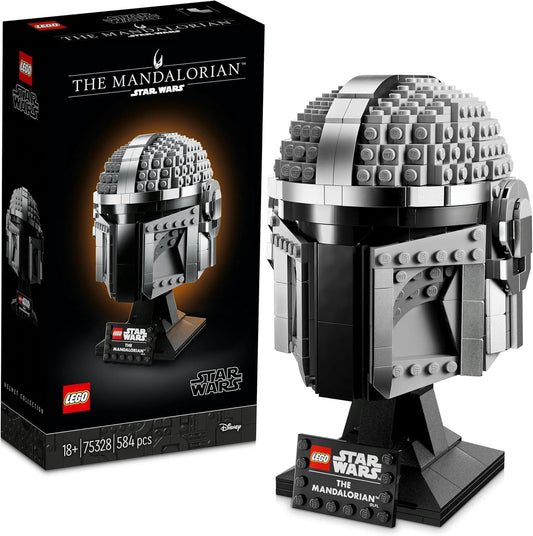 LEGO Star Wars Mandalorianer Helm Modell, Sammlerstück Zimmer-Deko und ein tolles Geschenk für Erwachsene, Bausatz, Männer, Frauen, Mama, Papa, Sammler-Geschenkidee 75328