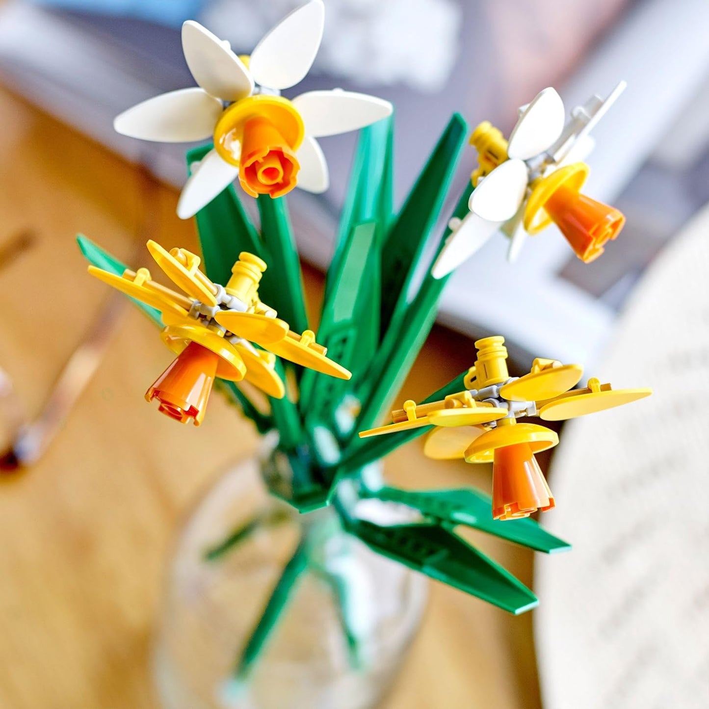 LEGO Narzissen, Kunstblumen für Kinder, Baue und präsentiere diesen Blumenstrauß zu Hause als Zimmer- oder Schreibtischdekoration, Geschenke für Mädchen, Jungen, Botanik Kollektion 40747