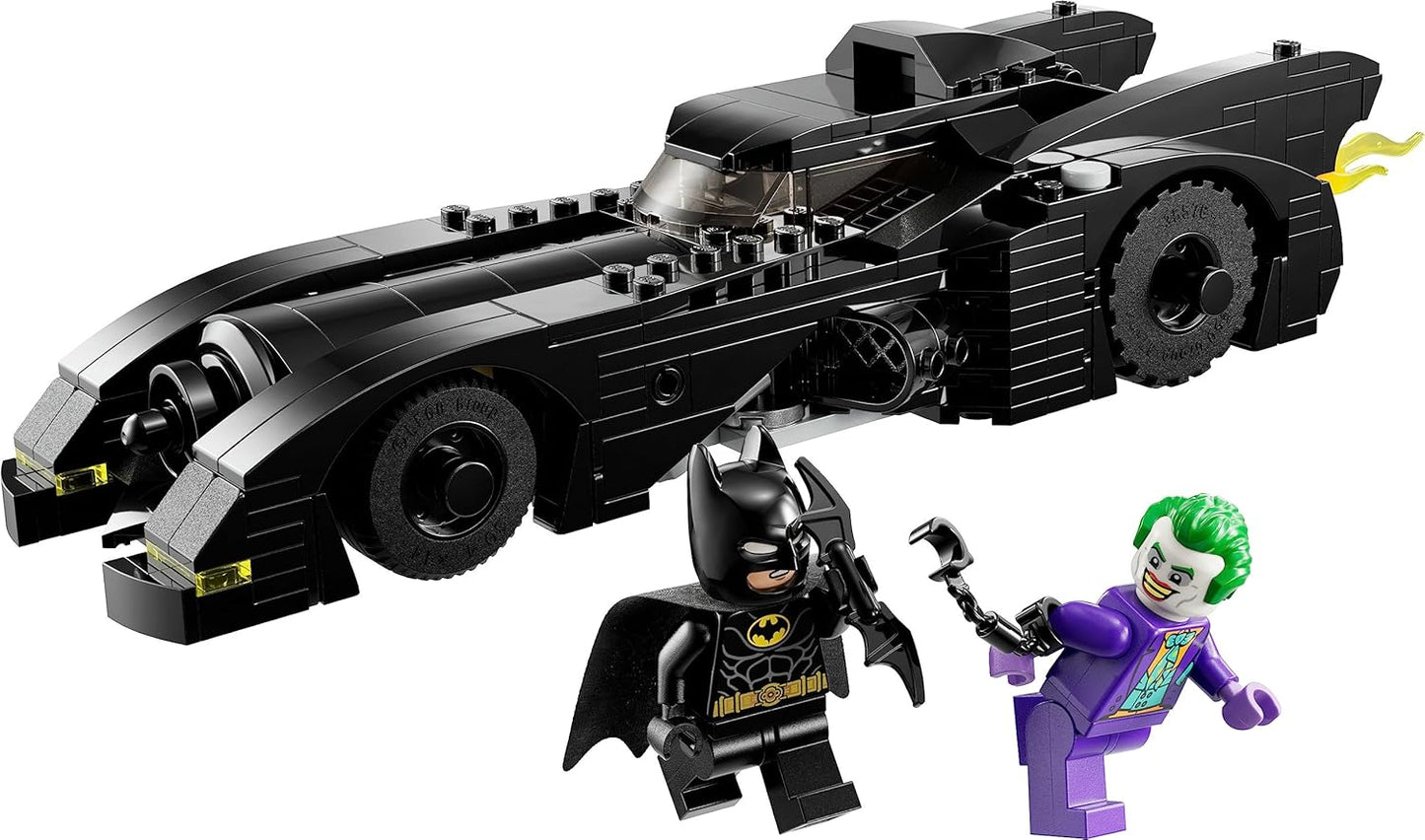 LEGO 76224 DC Batmobile: Batman Tracks the Joker Set, 1989 Batmobile Toy Car with 2 Mini Figures, Car Model of the Dark Knight with Batarang, Superhero Gift for Kids, Boys and Girls