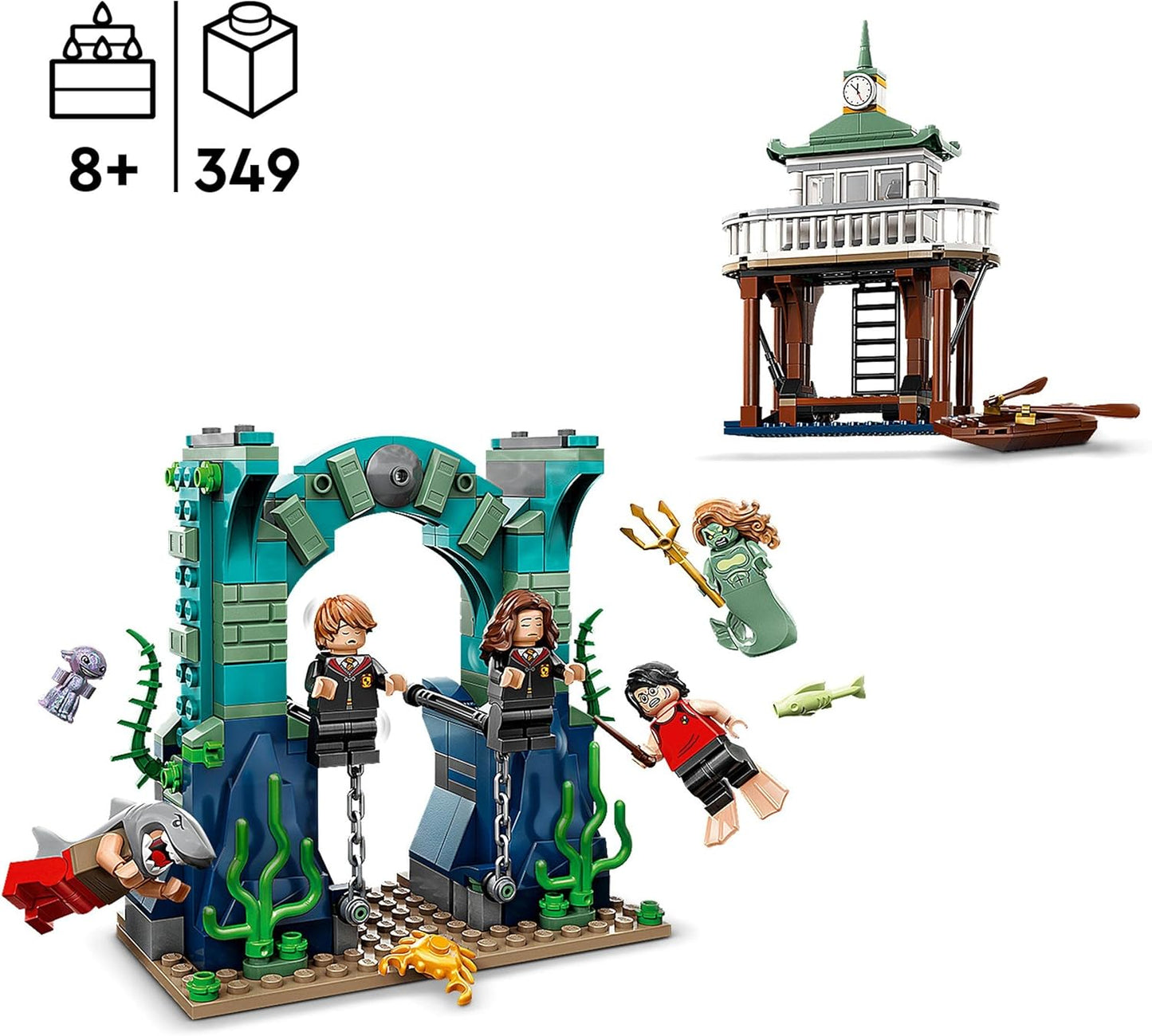 LEGO 76420 Harry Potter Trimagical Tournament: The Black Lake, Goblet of Fire Toy for Children, Boys & Girls from 8 Years with Boat Toy and 5 Mini Figures